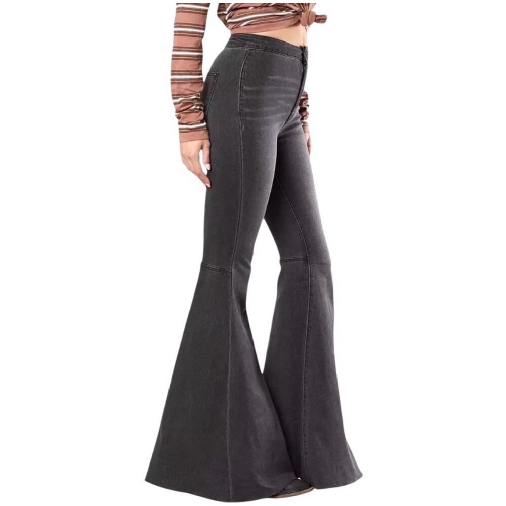 Free People We The Free Just Float On Flare Jeans Size 27 Black